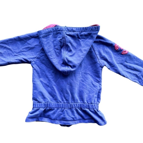 U.S Polo Assn 2T Girls Purple Zip Hoodie - Picture 3 of 5